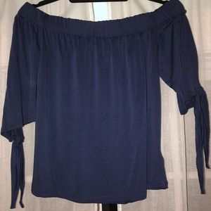 off the shoulder flowy top